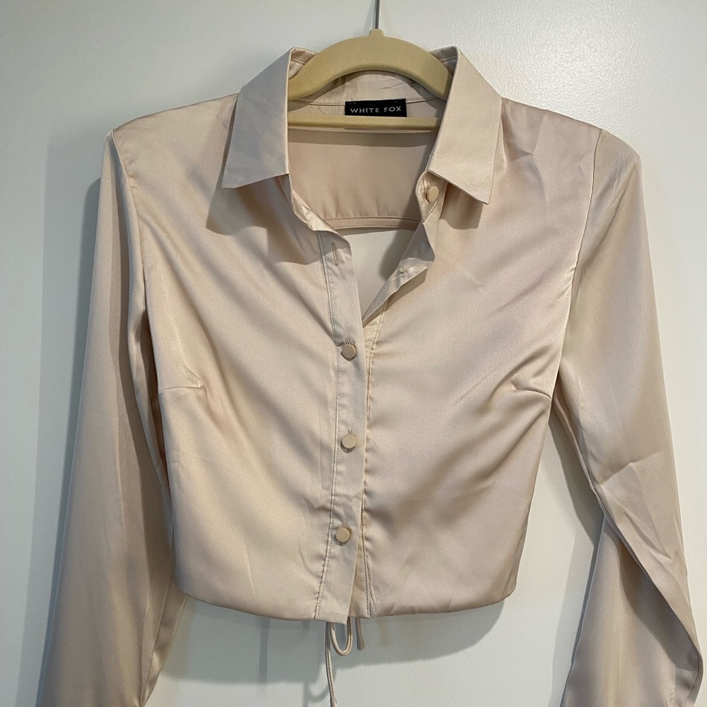 Brand New White Fox Backless Tie Top